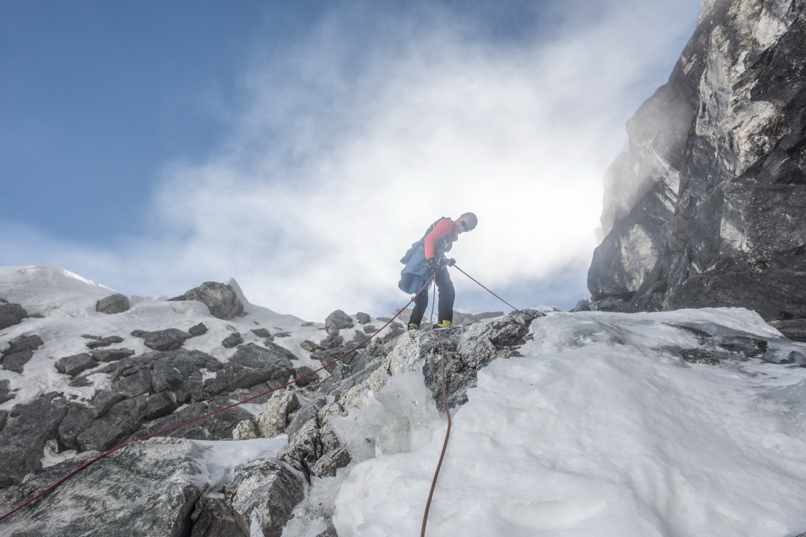 An Attempt on a New Route on Kusum Kanguru