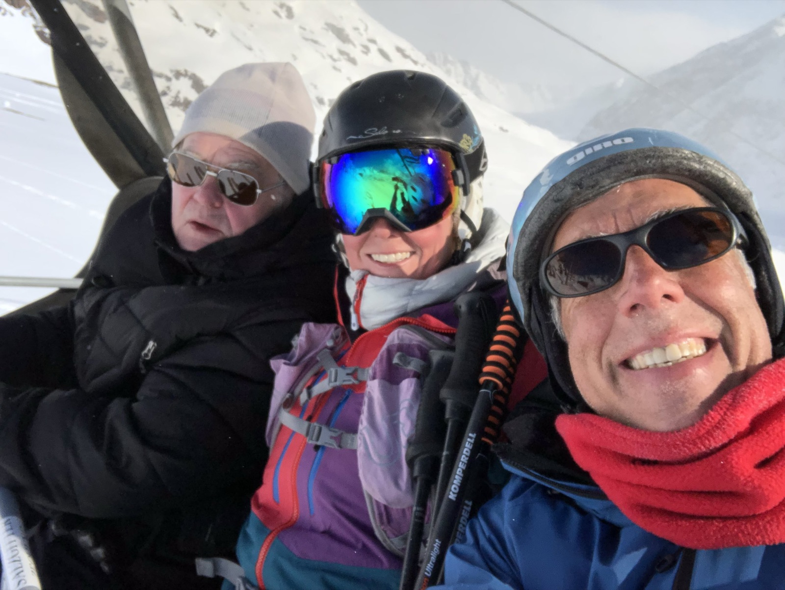 And skiing with dad!