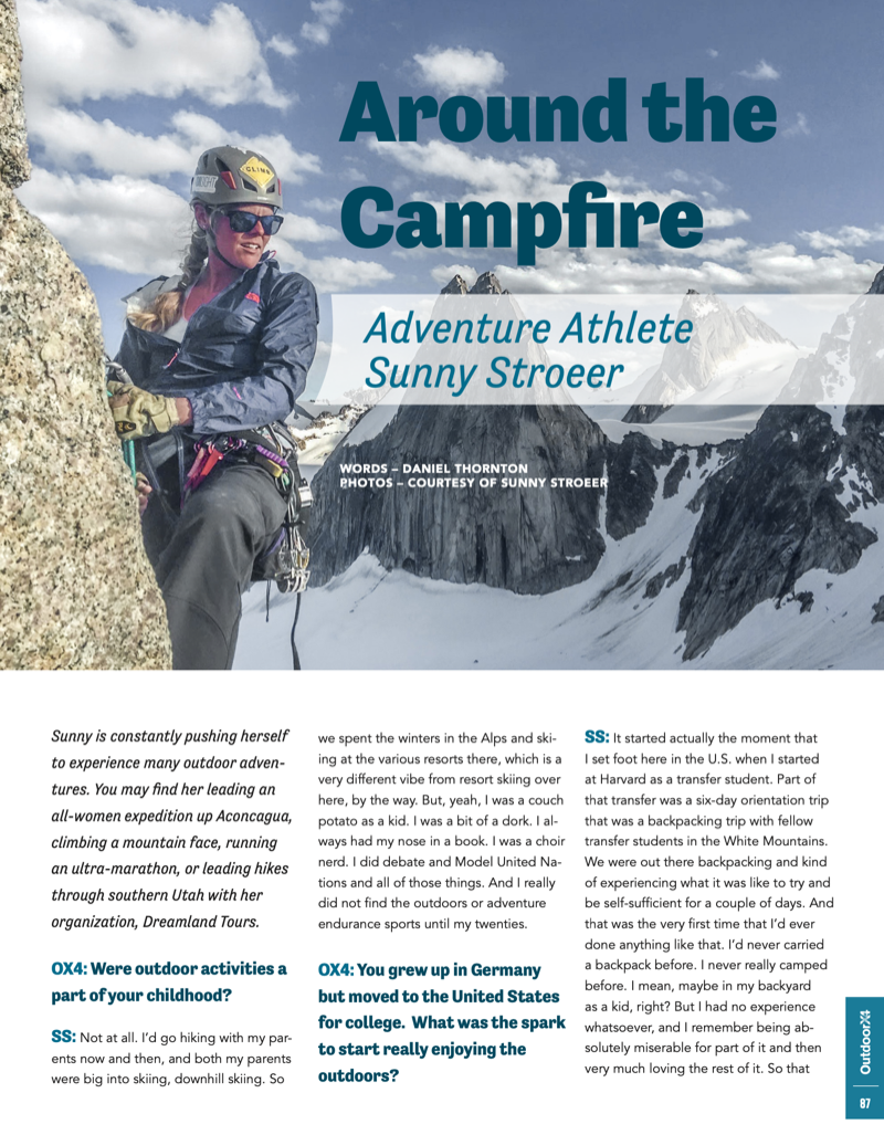 Outdoor X4 Magazine issue 45, Around the Campfire feature - scanned page 2 of 8